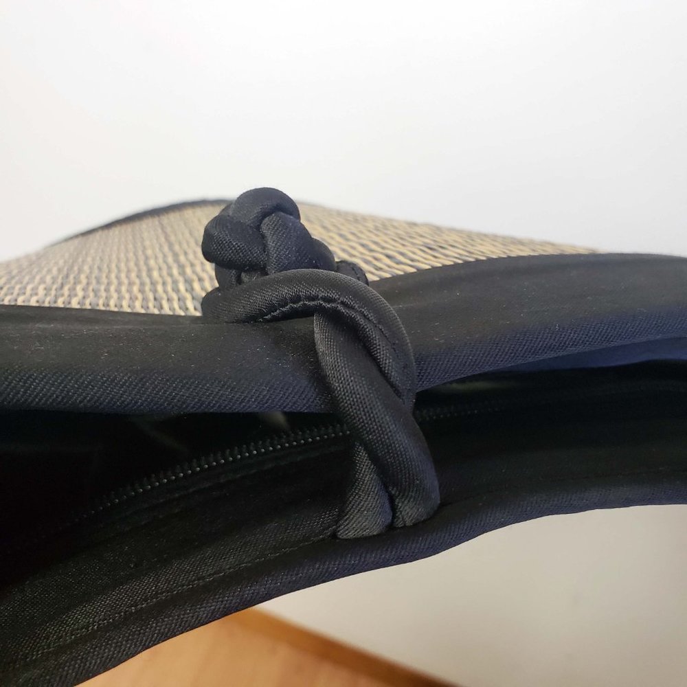 Baskets Of Cambodia Women's Reed Hard Bottom Zip Close Tote Purse Shoulder Bag - Picture 8 of 13